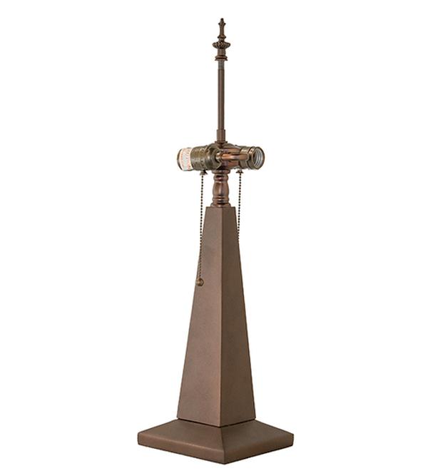 16873 24 in. Mahogany Bronze Obelisk Mission 2 Light S Cluster Table Base