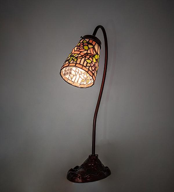 18935 18 in. Jeweled Grape Gooseneck Accent Lamp - Multi Color