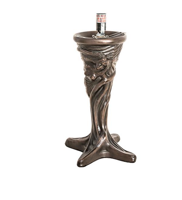 22636 10 in. Mahogany Bronze Dryad Table Base