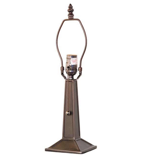 29124 8 in. Mahogany Bronze Mission Table Base