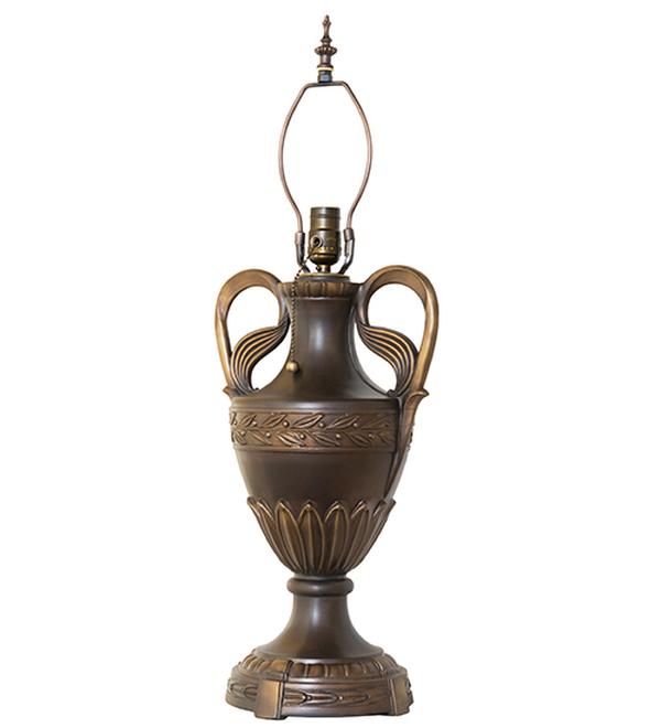 49282 18 in. Mahogany Bronze Victor Laurel Urn Table Base