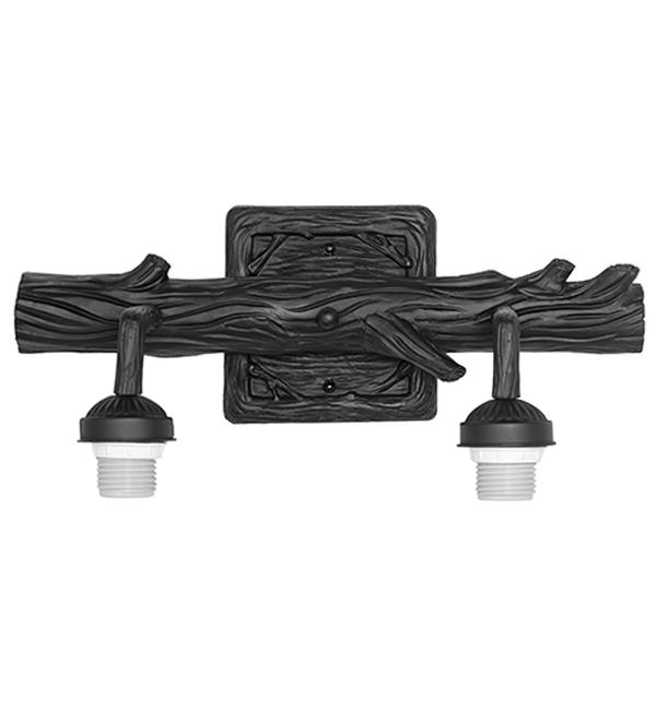 241805 16 in. Solar Black Branches 2 Light Wall Sconce Hardware