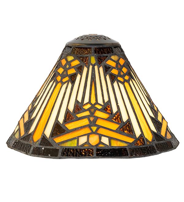 65744 8 in. Nuevo Ii Cone Shade - Stained Glass