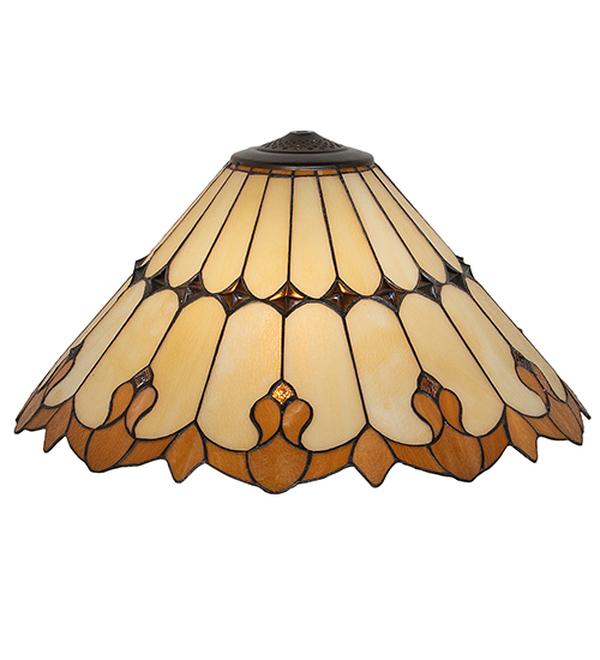 72243 20 in. Nouveau Cone Stained Glass Shade