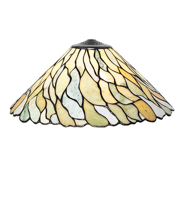 74022 20 in. Willow Jadestone Shade - Green & Beige Jadestone