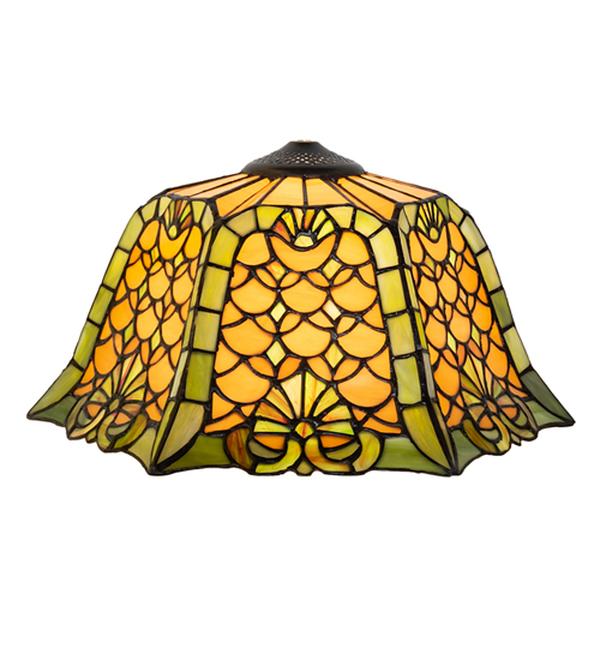 Picture of Meyda Tiffany 24703 16 in. Duffner & Kimberly Shell & Diamond Shade - Stained Glass
