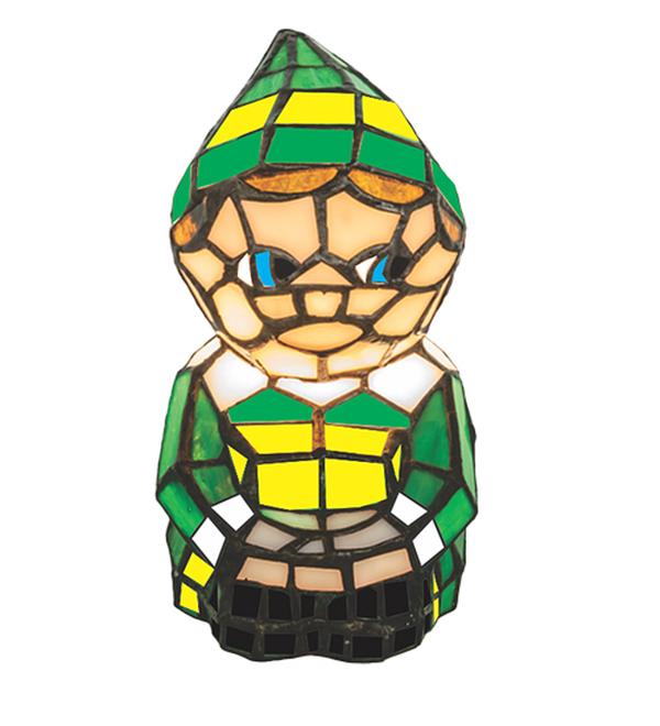253322 6.5 in. Elf Accent Lamp - Green & Yellow