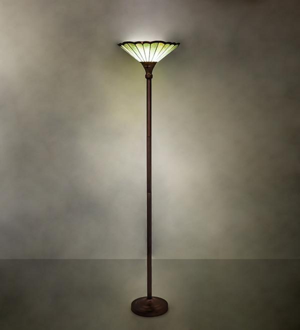 255048 72 in. Mahogany Bronze High Caprice Floor Lamp - Green