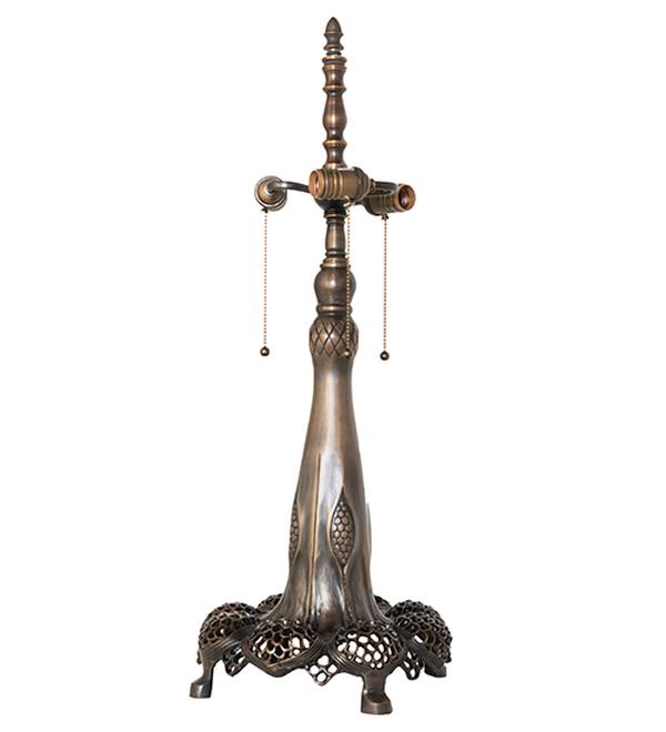 258981 31 in. Mahogany Bronze Golden Lily 3 Light Table Base