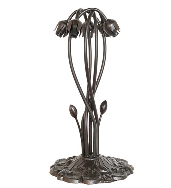 260182 16 in. Mahogany Bronze Lily 5 Light Table Base