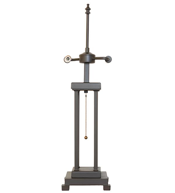 262040 26 in. Oil Rubbed Bronze Column Mission 2 Light Table Base