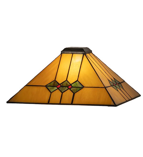 Picture of Meyda Tiffany 26286 13 in. Square Martini Mission Shade - Stained Glass