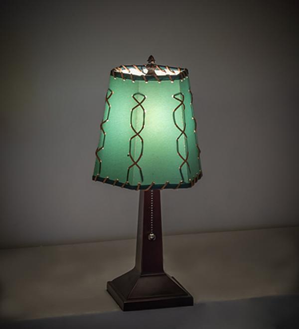 263177 13 in. Mahogany Bronze Greenwood Mini Lamp