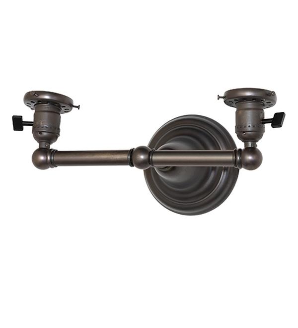 265187 12 in. Brass on Black Revival 2 Light Wall Sconce Hardware - Black Metal