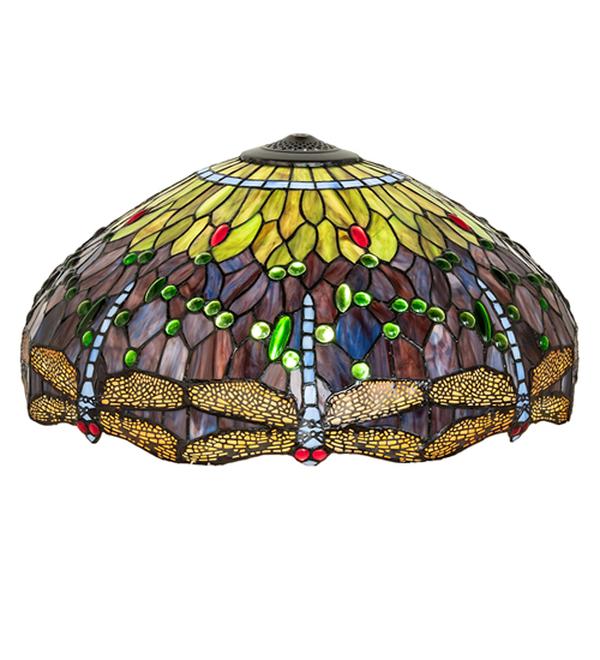 265191 22 in. Tiffany Hanging Head Dragonfly Shade - Multi Color