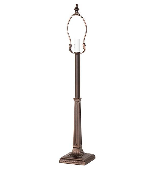 267531 16 in. Mahogany Bronze Deco Mission Table Base