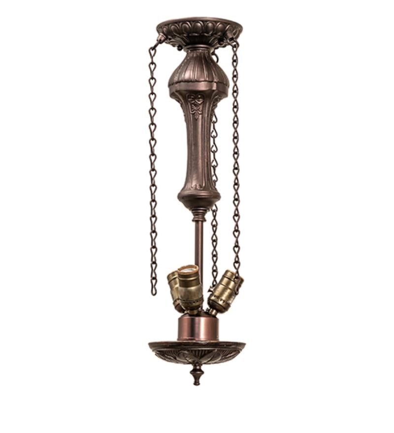 107718 5.5 in. Wide Mahogany Bronze 3 Light Semi-Flushmount Hardware - Mahogany Bronze