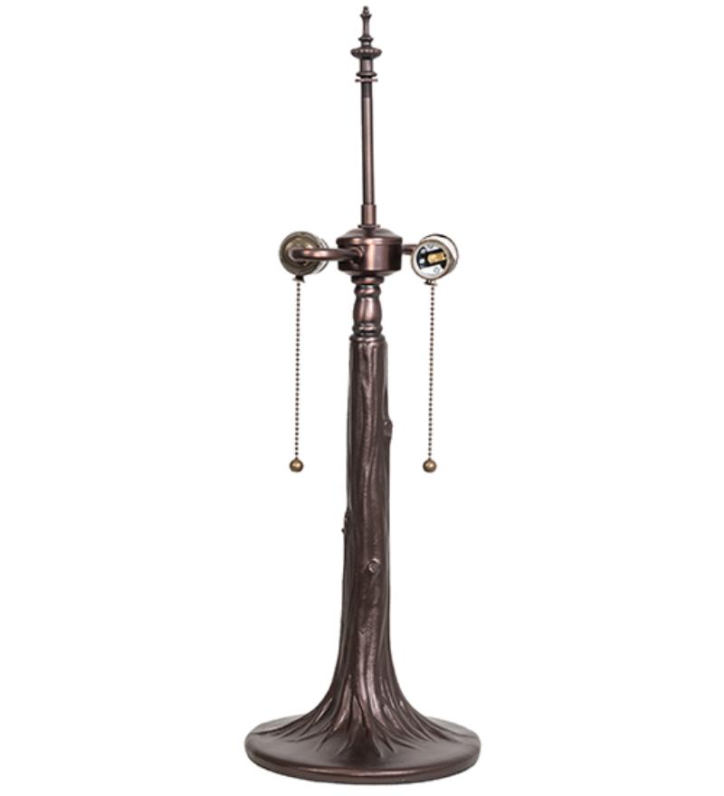 19201 24 in. High Tree 2 Light Table Base - Mahogany Bronze