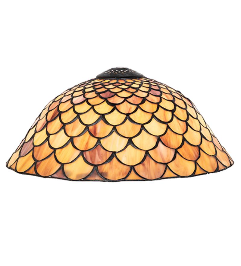 65169 12 in. Wide Tiffany Fishscale Shade - Stained Glass