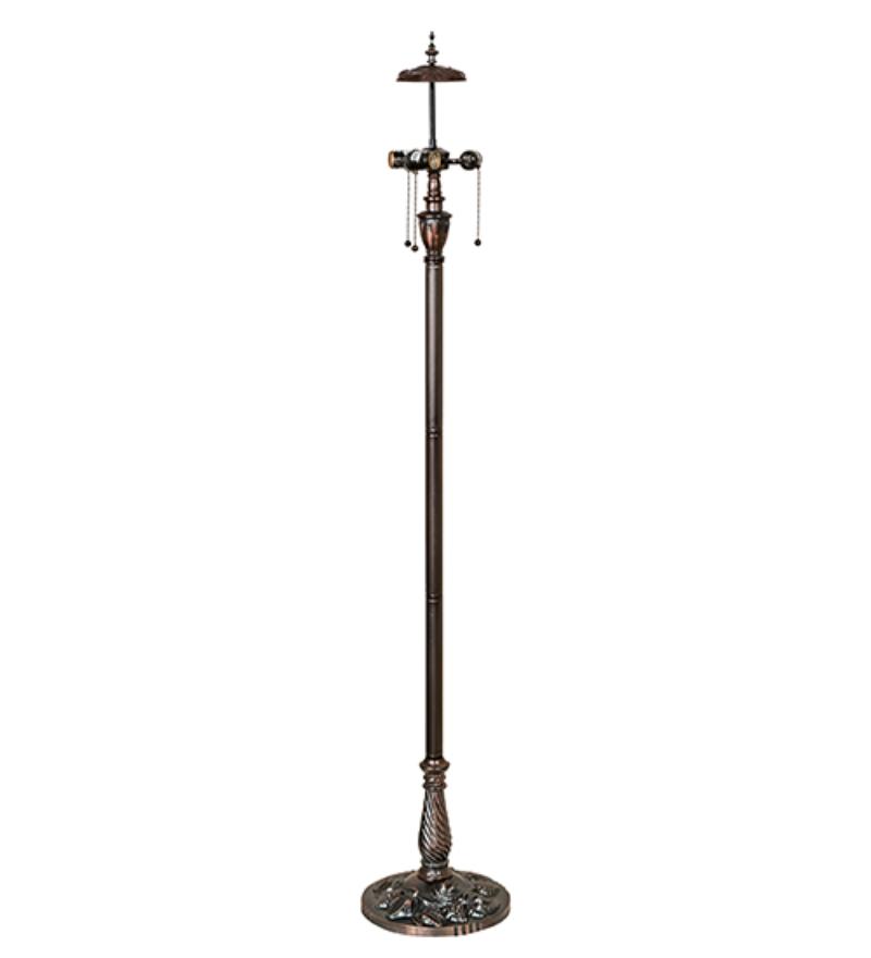 166611 24 in. High Grape 3 Light Floor Base - Mahogany Bronze