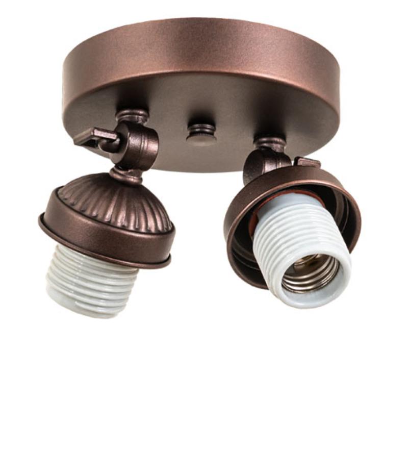263095 5 in. Mahogany Bronze 2 Light Flushmount Hardware - Mahogany Bronze