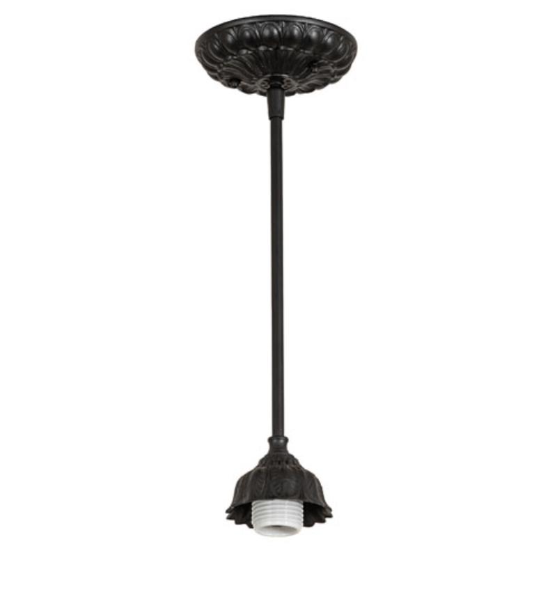 Victorian Pendant Hardware - Textured Black - Adjustable Height - Quality Craftsmanship