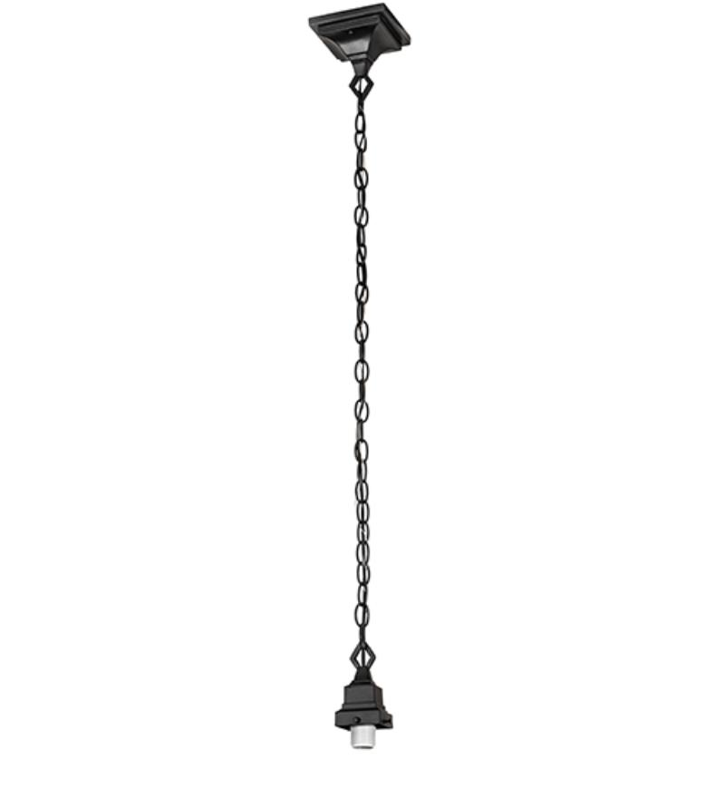 281144 5 in. Wide Mission Pendant Hardware - Solar Black