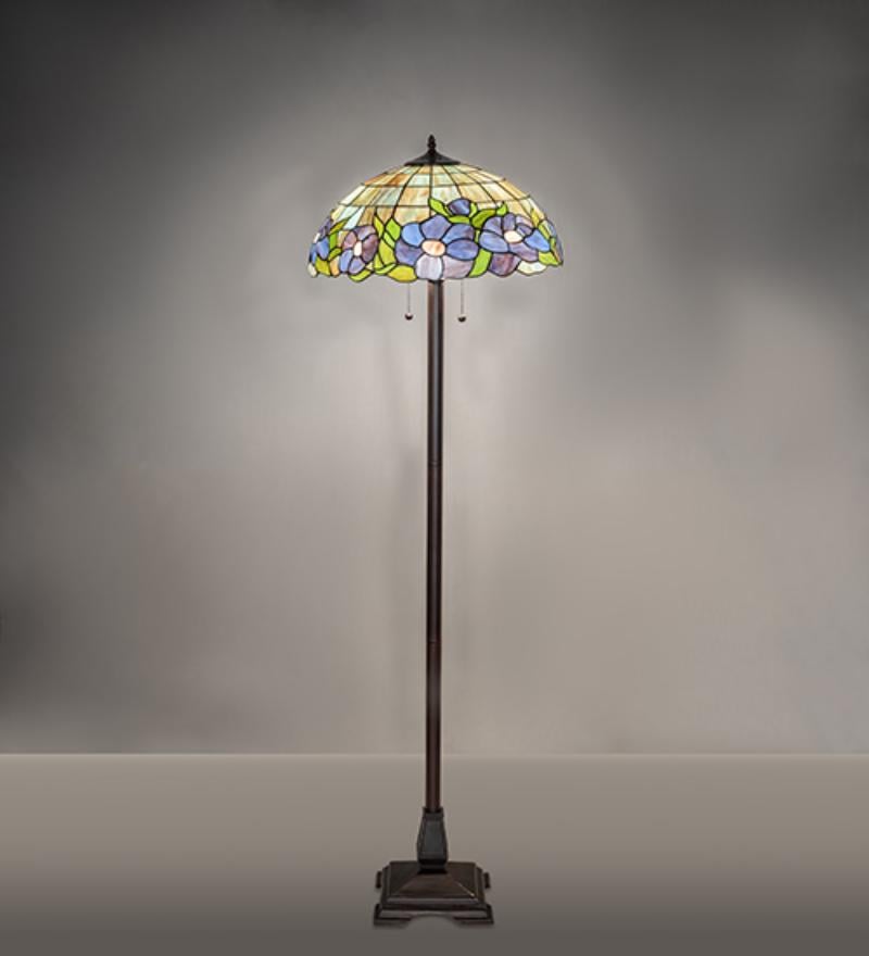 261616 63 in. High Posy Floor Lamp - Stained Glass