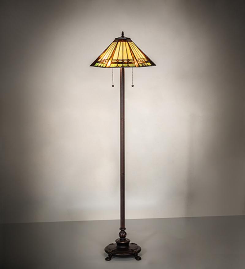284321 63 in. High Albuquerque Floor Lamp - Stained Glass