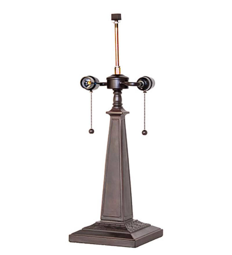 138784 23 in. High Mission Table Base - Mahogany Bronze