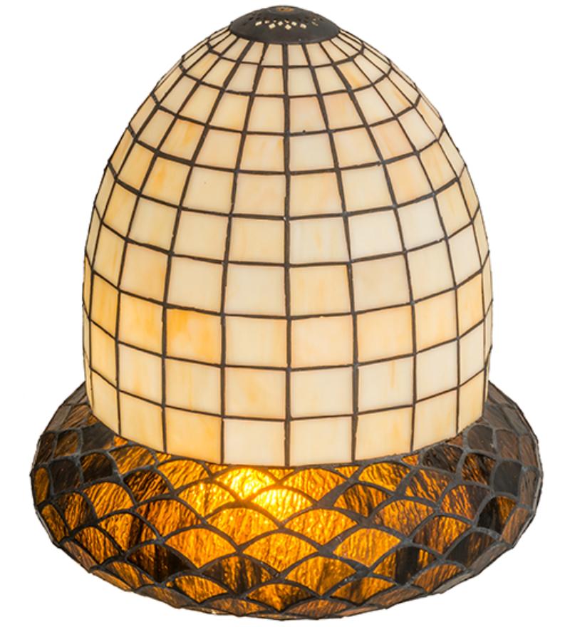 81517 12 in. Wide Acorn Shade - Stained Glass