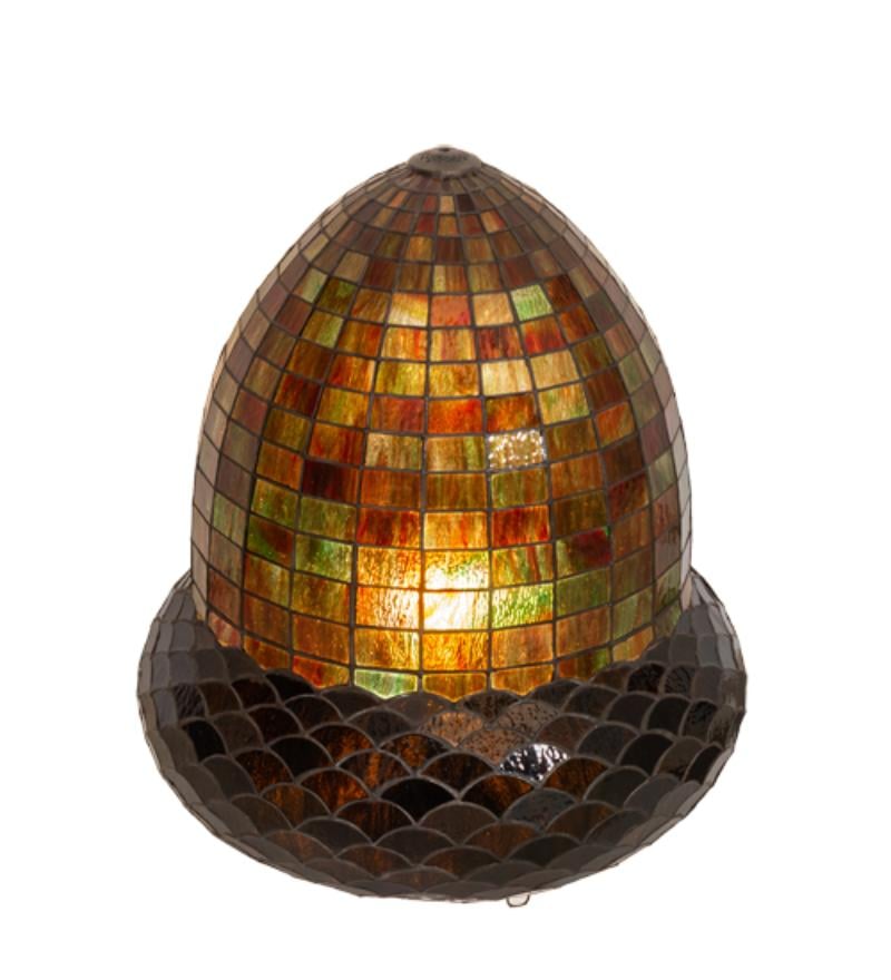 37737 22 in. Wide Acorn Shade - Stained Glass