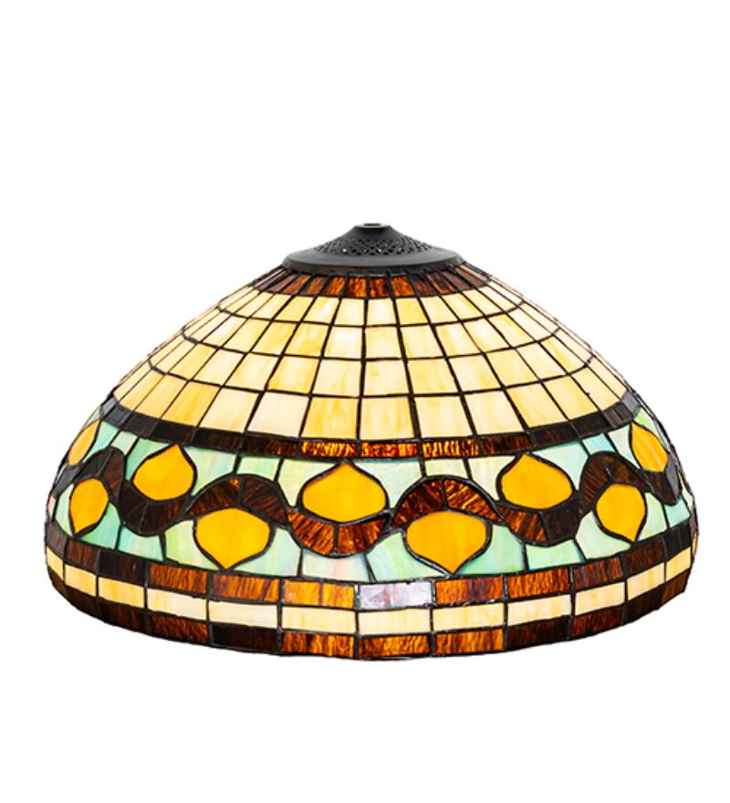 14903 16 in. Wide Tiffany Acorn Shade - Stained Glass