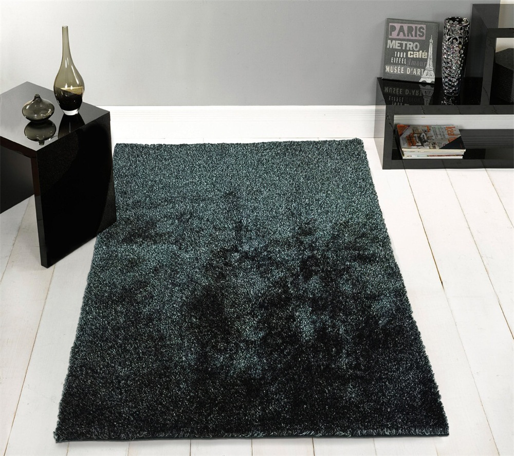 Picture of Amazing Rugs A1003-811 8 x 11 ft. Fuzzy Shaggy Hand Tufted Area Rug in Black Ash