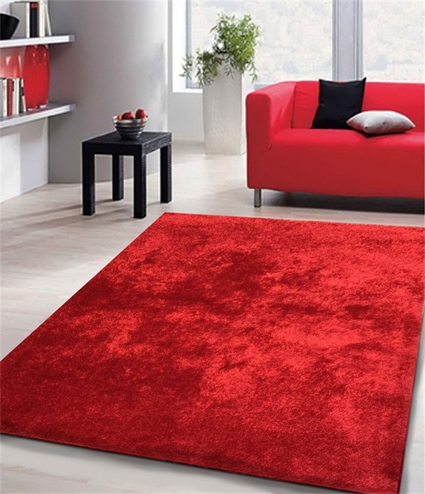 Picture of Amazing Rugs A1017-57 5 x 7 ft. Fuzzy Shaggy Hand Tufted Area Rug in Red