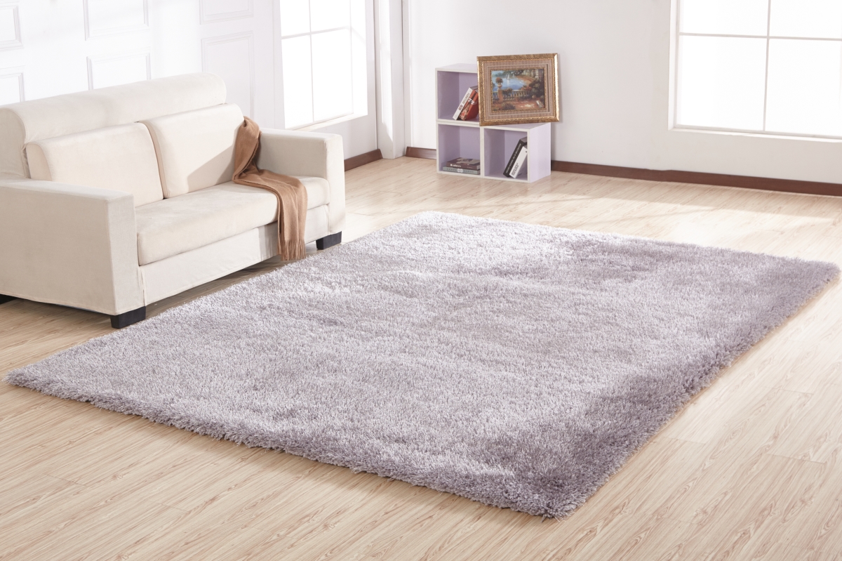 Picture of Amazing Rugs NS1002-57 5 x 7 ft. Chubby Shaggy Hand Tufted Area Rug in Silver