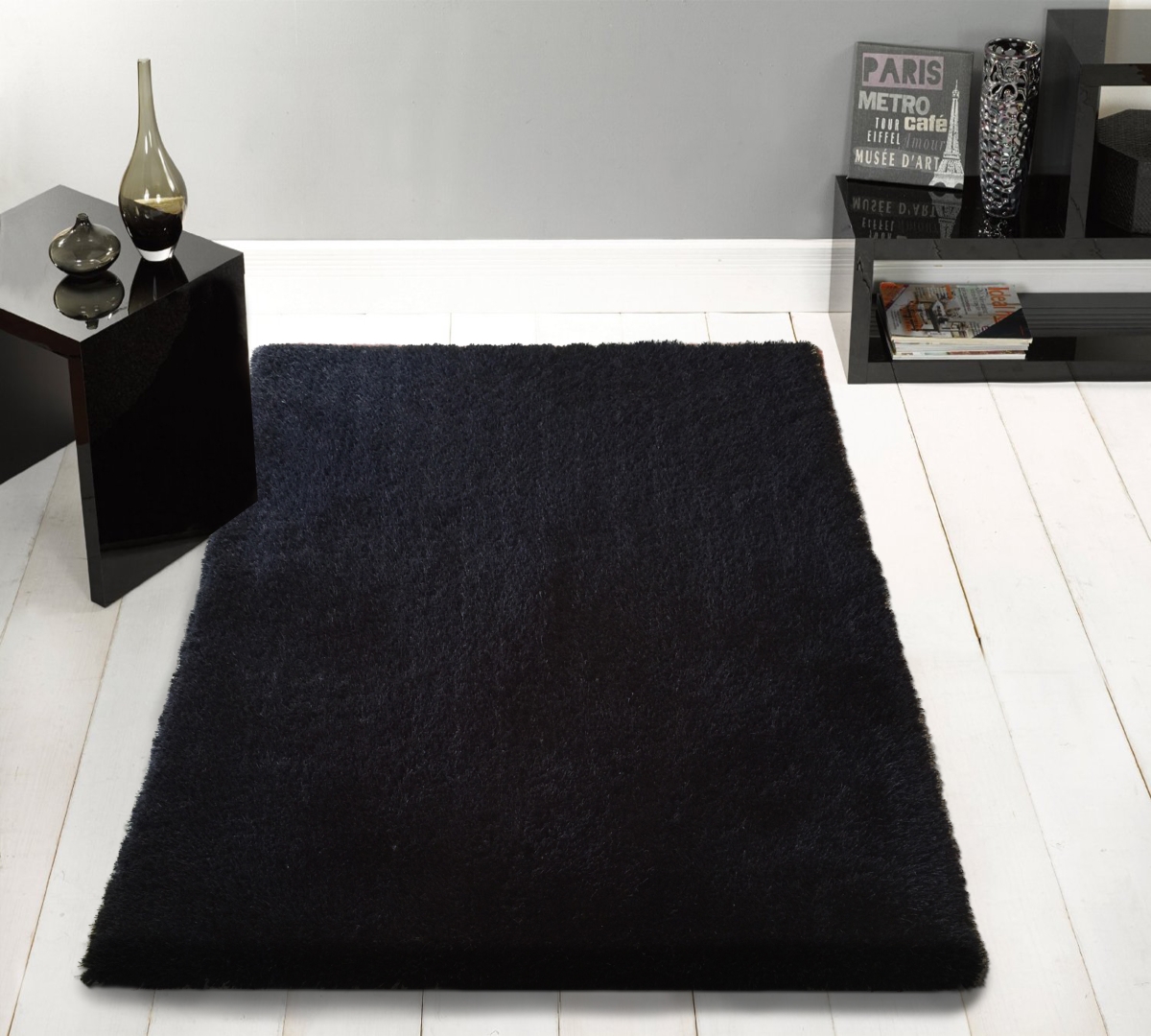 Picture of Amazing Rugs NS2015-57 5x 7 ft. Chubby Shaggy Hand Tufted Area Rug in Black