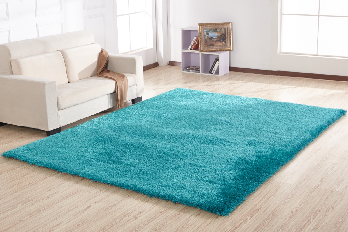 Picture of Amazing Rugs NS2017-57 5 x 7 ft. Chubby Shaggy Hand Tufted Area Rug in Turquoise