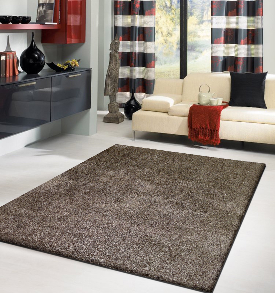 Picture of Amazing Rugs NL1003-57 5 x 7 ft. Fancy Shaggy Hand Tufted Area Rug in Brown