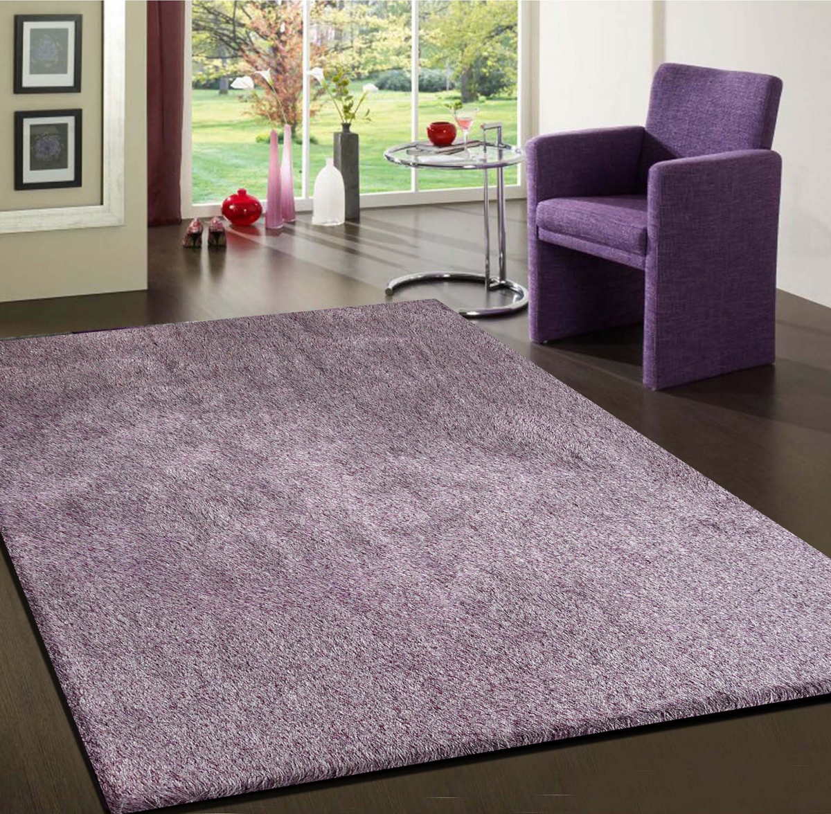 Picture of Amazing Rugs NL1005-57 5 x 7 ft. Fancy Shaggy Hand Tufted Area Rug in Purple