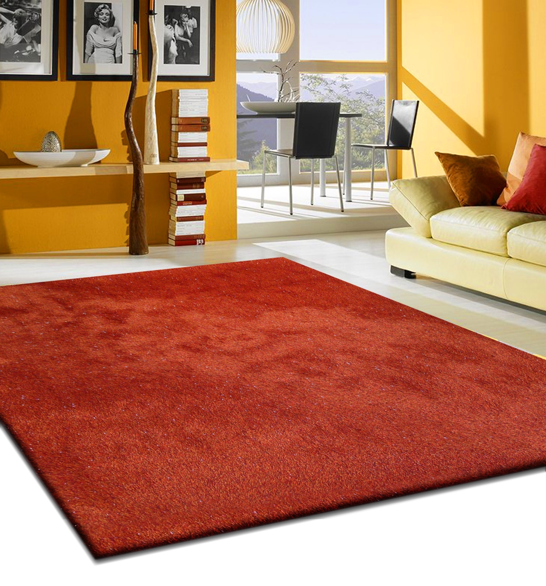Picture of Amazing Rugs NL1006-811 8 x 11 ft. Fancy Shaggy Hand Tufted Area Rug in Red