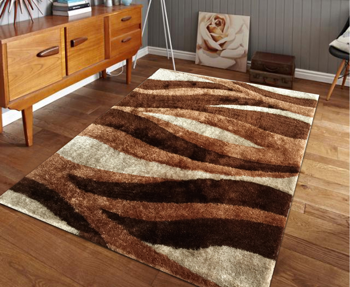 Picture of Amazing Rugs AC1017-811 8 x 11 ft. Aria Collection Soft Pile Hand Tufted Shag Area Rug in Beige