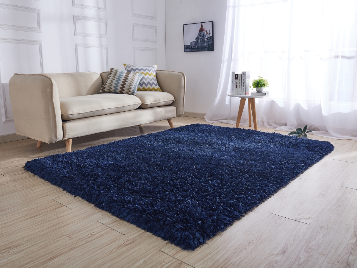 Picture of Amazing Rugs CC2021-57 5 x 7 ft. Coral Hand Tufted Shag Area Rug in Navy Blue