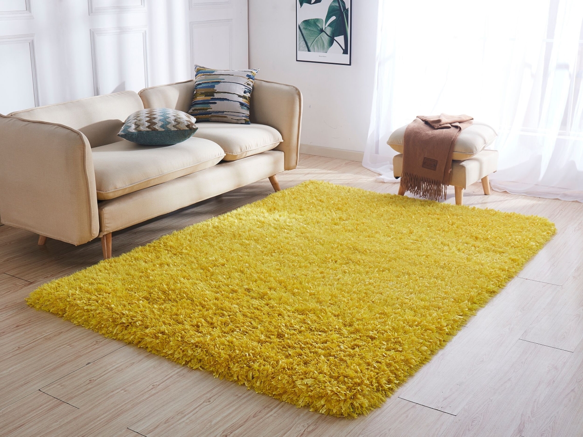 Picture of Amazing Rugs CC2020-811 8 x 11 ft. Coral Hand Tufted Shag Area Rug in Yellow