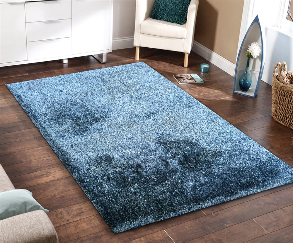 Picture of Amazing Rugs A1013-23 2 x 3 ft. Fuzzy Shaggy Blue Hand Tufted Area Rug