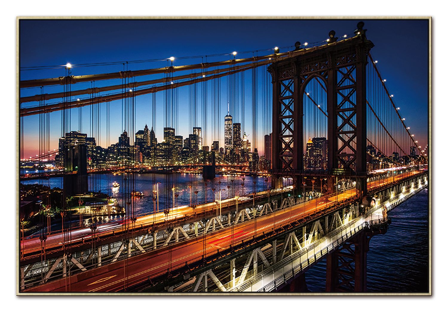 Picture of Amazing Rugs BBCS-99997 40 x 60 in. Oppidan Home Evening on the Manhattan Bridge Acrylic Wall Art