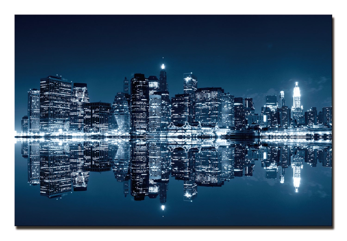 Picture of Amazing Rugs AR-83648 32 x 48 in. Oppidan Home Big City Lights at Dusk Wall Art