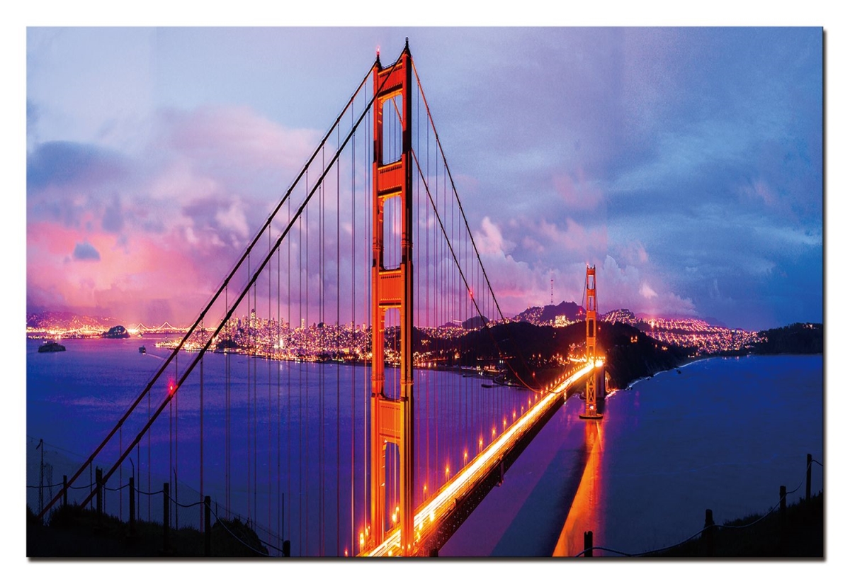Picture of Amazing Rugs AR-6035 32 x 48 in. Oppidan Home San Francisco Bridge at Dusk Wall Art