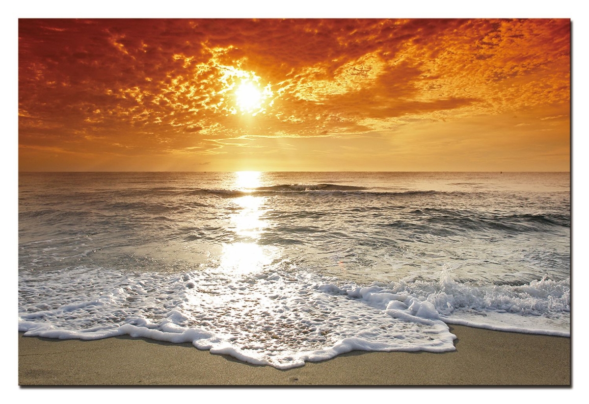 Picture of Amazing Rugs AR-6030 32 x 48 in. Oppidan Home Coastal Sunset at the Beach Wall Art