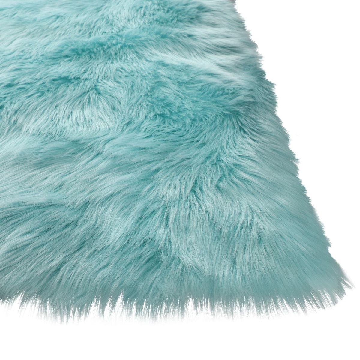 Picture of Amazing Rugs LSRTQ5114-35 Cozy Collection Ultra Soft Fluffy Faux Fur Sheepskin Area Rug&#44; Turquoise